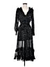 Aqua 100% Polyester Stars Black Cocktail Dress Size S - photo 1