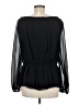 St. John 100% Silk Black Long Sleeve Blouse Size 8 - photo 2