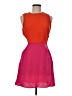 Shein 100% Polyester Color Block Orange Cocktail Dress Size 6 - photo 1