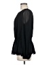 St. John 100% Silk Black Long Sleeve Blouse Size 8 - photo 5