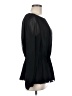 St. John 100% Silk Black Long Sleeve Blouse Size 8 - photo 4