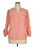 Notations Orange 3/4 Sleeve Blouse Size XL - photo 1