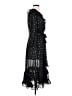Aqua 100% Polyester Stars Black Cocktail Dress Size S - photo 4