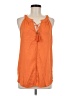 Rose + Olive 100% Rayon Orange Sleeveless Blouse Size M - photo 1