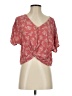 SO 100% Rayon Pink Short Sleeve Blouse Size S - photo 1