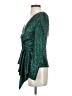 Self-Portrait 100% Polyester Green Sequin Top Size 2 - photo 5
