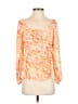 DR2 100% Polyester Orange 3/4 Sleeve Blouse Size S - photo 1