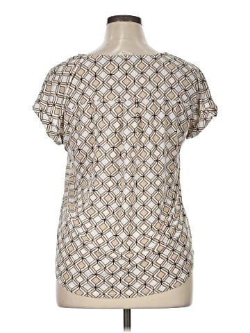 Flower & Feather Short Sleeve Blouse (view 2)