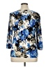 JM Collection Blue 3/4 Sleeve Blouse Size XL - photo 2