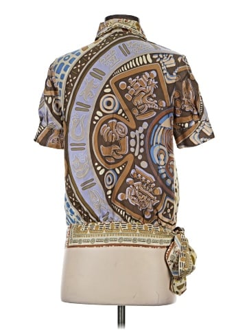 Nicole Miller Collection Short Sleeve Silk Top (view 2)