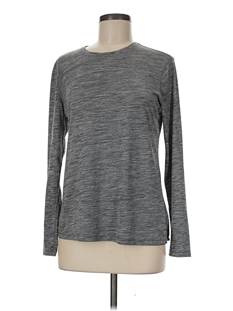 Pre-owned Athletic Works Long Sleeve T-shirt In Gray