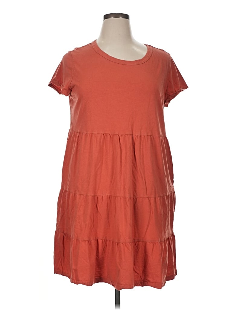Pre-owned Time And Tru Casual Dress In Orange