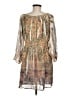 Unity 100% Polyester Paisley Tan Casual Dress Size M - photo 2