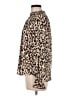 Ann Taylor LOFT 100% Polyester Animal Print Brown Long Sleeve Blouse Size M - photo 5