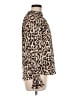 Ann Taylor LOFT 100% Polyester Animal Print Brown Long Sleeve Blouse Size M - photo 4