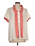 Forever 21 Plus 100% Polyester Polka Dots Ivory Short Sleeve Blouse Size 1X Plus - photo 1