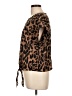 Shein Animal Print Brown Short Sleeve Top Size L - photo 5