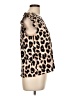 Shein Animal Print Brown Short Sleeve Blouse Size L - photo 4