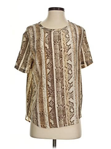 Equipment Short Sleeve Silk Top (view 1)