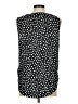 EMALINE 100% Polyester Polka Dots Black Sleeveless Blouse Size M - photo 2