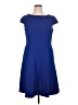 Anne Klein Solid Blue Casual Dress Size 16 - photo 1