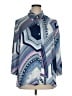 Alfred Dunner 100% Polyester Print Blue 3/4 Sleeve Blouse Size 16 - photo 1