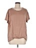 Quince 100% Silk Brown Short Sleeve Top Size M - photo 1