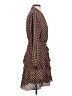 Express 100% Recycled Polyester Polka Dots Brown Casual Dress Size S - photo 4