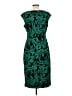 Connected Apparel 100% Polyester Paisley Teal Cocktail Dress Size 10 - photo 2