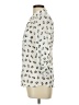 Freebird 100% Polyester Animal Print Ivory Long Sleeve Blouse Size L - photo 5
