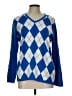 Tommy Hilfiger 100% Cotton Argyle Blue Pullover Sweater Size L - photo 1