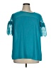 Worthington 100% Polyester Teal Short Sleeve T-Shirt Size 0X - photo 1