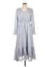 Simplee 100% Polyester Gray Casual Dress Size L - photo 1