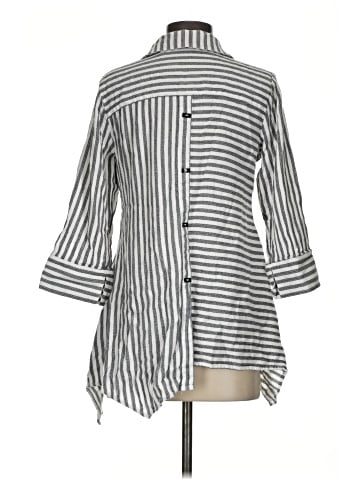 Soft Surroundings 3/4 Sleeve Button-Down Shirt (view 2)