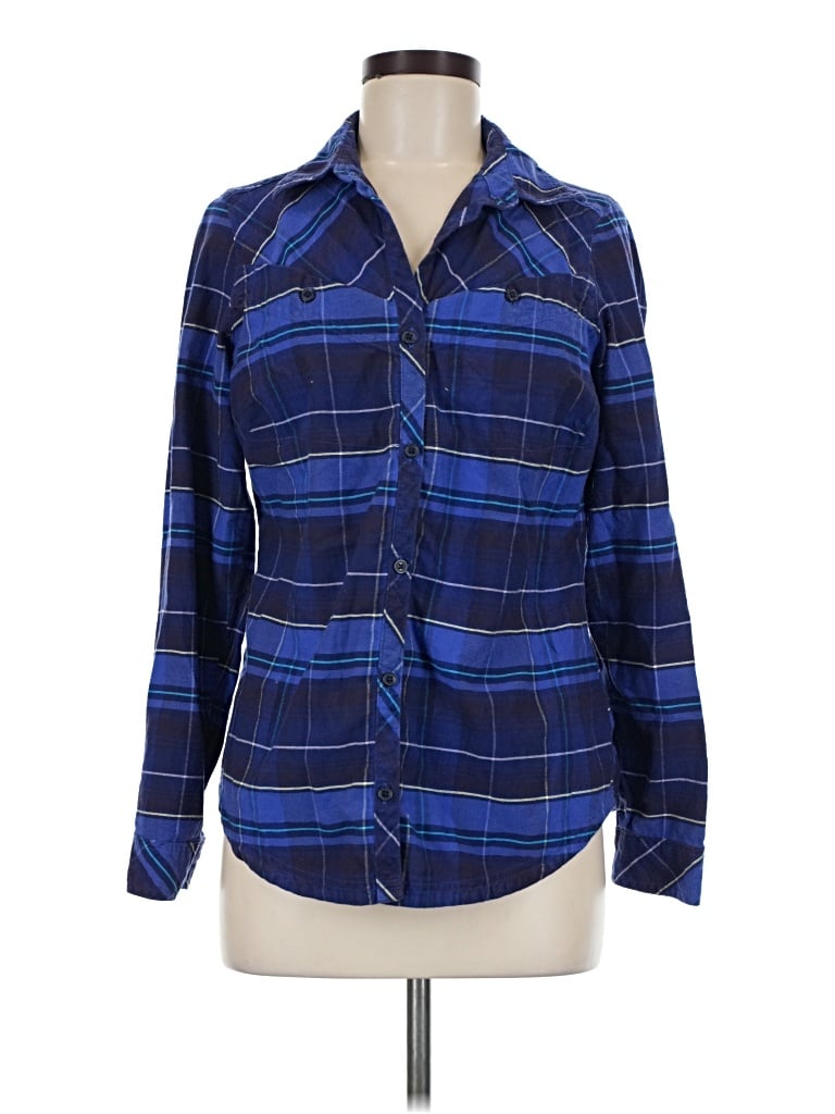 Pre-owned Columbia Long Sleeve Button Down Shirt In Blue