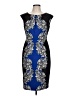 London Times Graphic Blue Cocktail Dress Size 10 - photo 1