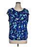 Ellen Tracy Blue Sleeveless Blouse Size XL - photo 1