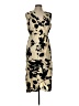 Shein 100% Polyester Graphic Tan Cocktail Dress Size L - photo 1