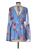 The Cove 100% Polyester Blue Long Sleeve Blouse Size S - photo 2
