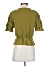 Topshop 100% Polyester Green Short Sleeve Top Size 2 - photo 2