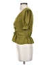 Topshop 100% Polyester Green Short Sleeve Top Size 2 - photo 5