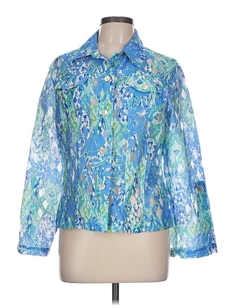 Pre-owned Ruby Rd. 3/4 Sleeve Blouse In Blue