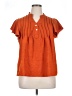 Assorted Brands Orange Short Sleeve Blouse Size 0X - photo 1