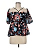 Alexia Admor 100% Polyester Black Short Sleeve Blouse Size M - photo 1