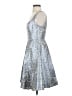 Eva Franco 100% Polyester Paisley Silver Cocktail Dress Size 4 - photo 5