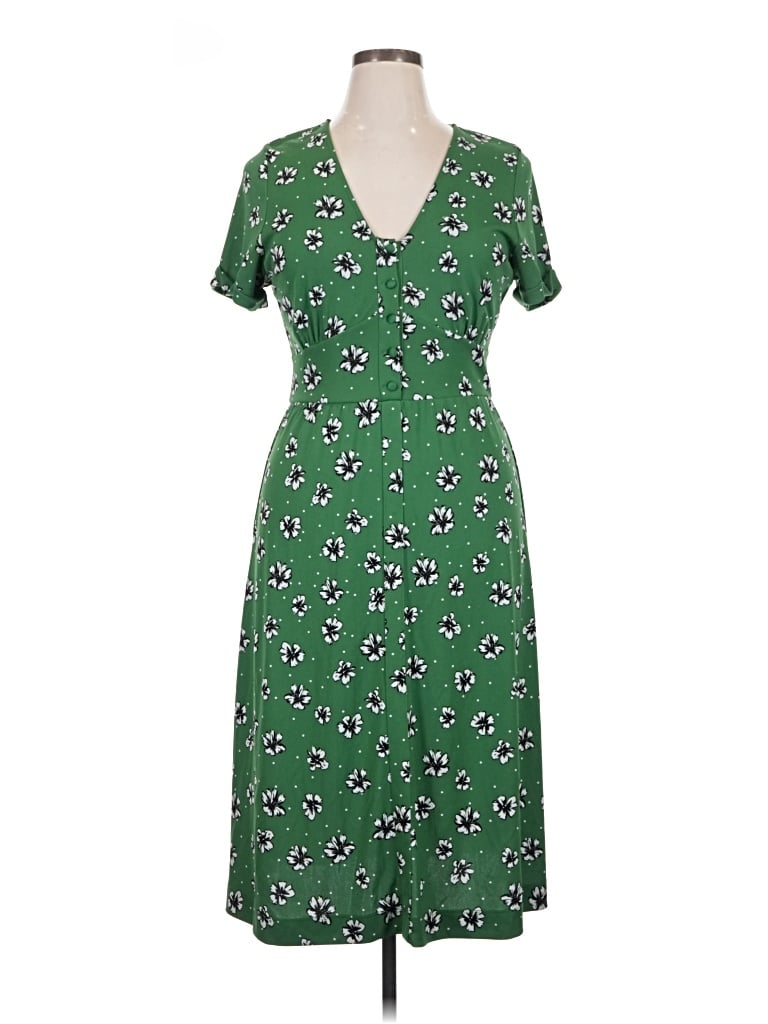 Pre-owned Leota Casual Dress In Green