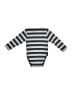 Leveret 100% Cotton Stripes Gray Long Sleeve Onesie Size 18-24 mo - photo 2