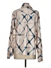 Unbranded 100% Polyester Print Tan Long Sleeve Blouse Size S - photo 2