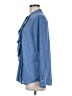Ann Taylor 100% Polyester Blue Long Sleeve Blouse Size M - photo 5