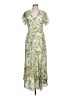 Luxely 100% Polyester Tropical Green Casual Dress Size 12 - photo 1